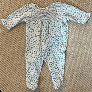 Kissy Kissy Holly Floral Kids One Piece - White and Green